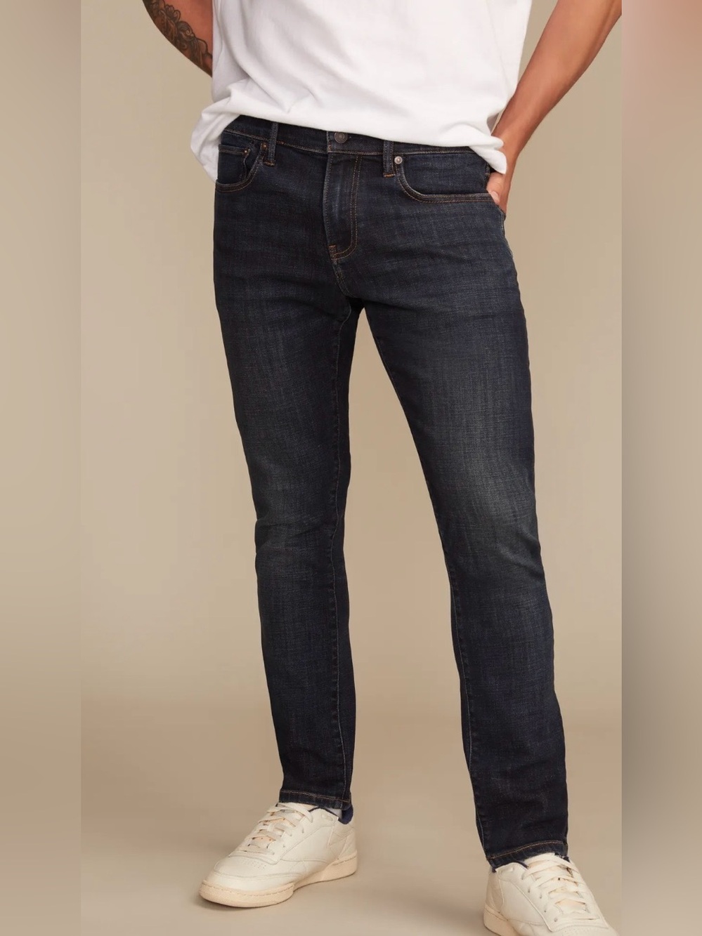 Lucky Brand 110 Coolmax Slim Men's 32x32 Dark Blue Denim Jeans